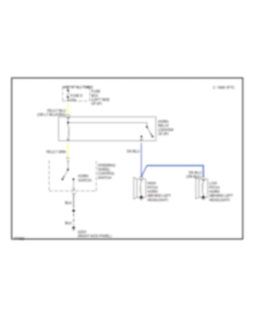 Horn Wiring Diagram with Speed Control for Mazda Navajo LX 1991