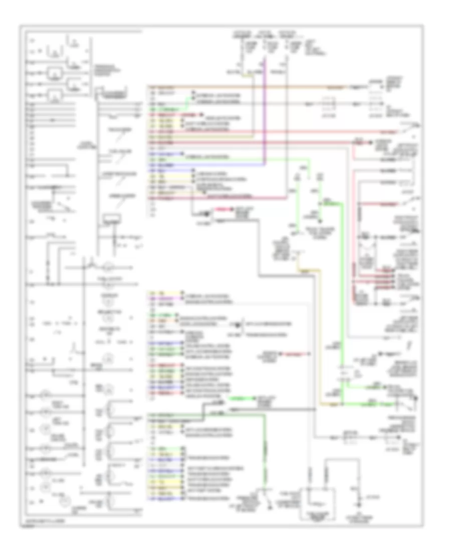 Instrument Cluster Wiring Diagram for Mazda MPV ES 2006