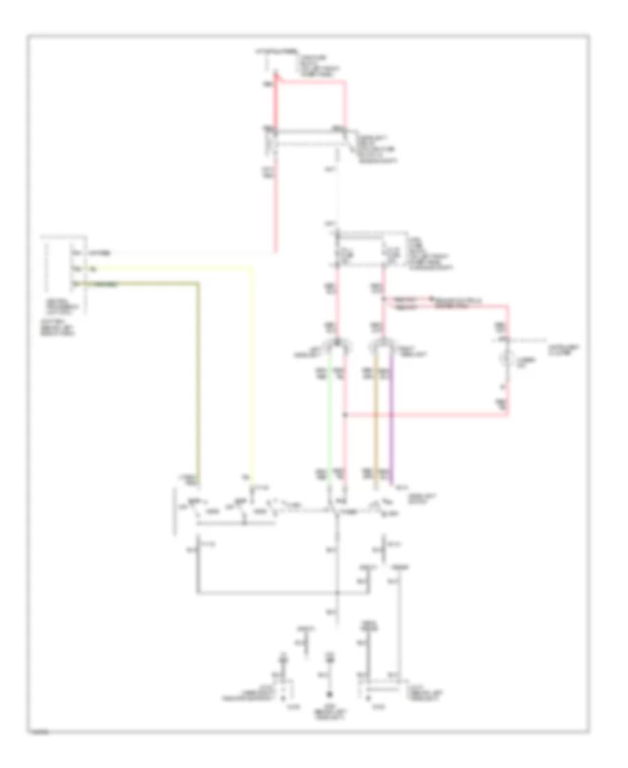Headlight Wiring Diagram, without DRL for Mazda 626 ES 1999
