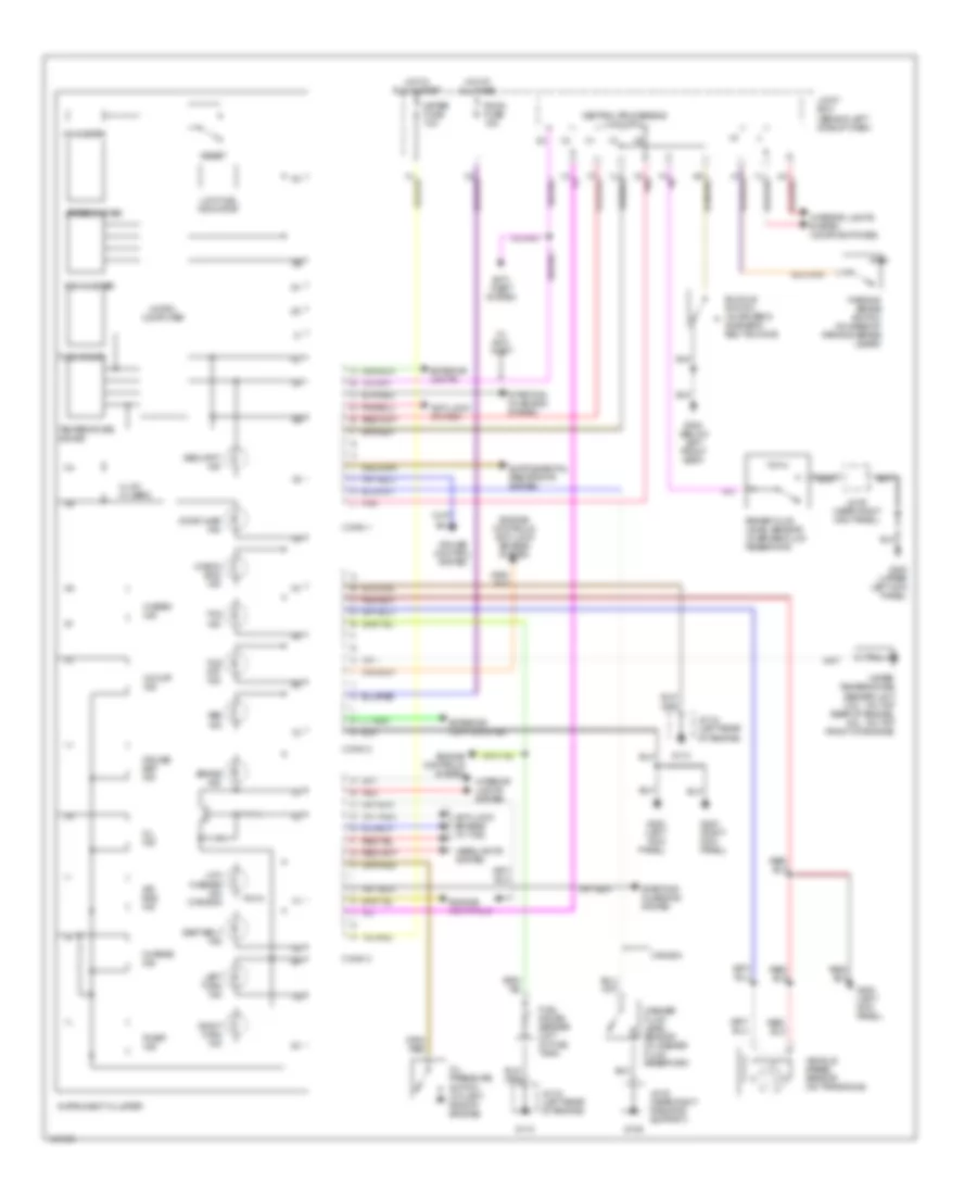 Instrument Cluster Wiring Diagram for Mazda 626 ES 1999