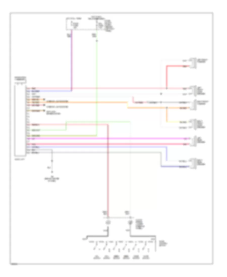 Radio Wiring Diagram, without BOSE for Mazda RX-8 Sport 2008