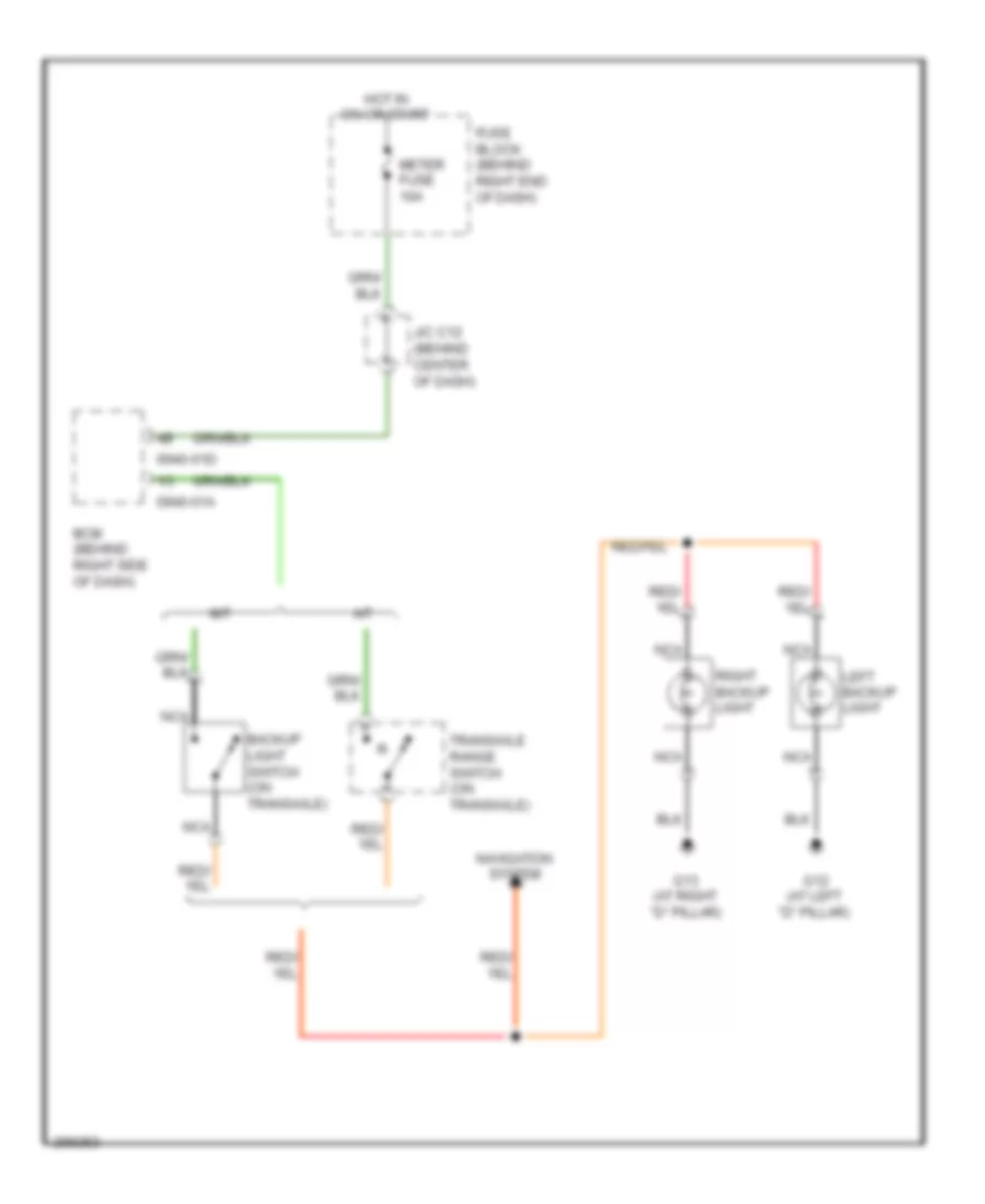 Backup Lamps Wiring Diagram for Mazda 5 Sport 2008