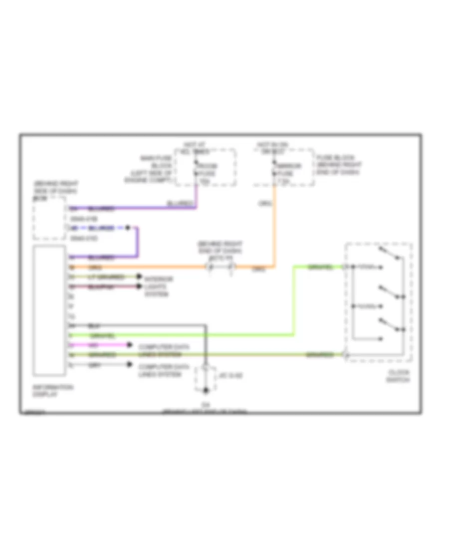 Multi-Information System Wiring Diagram for Mazda 5 Sport 2008