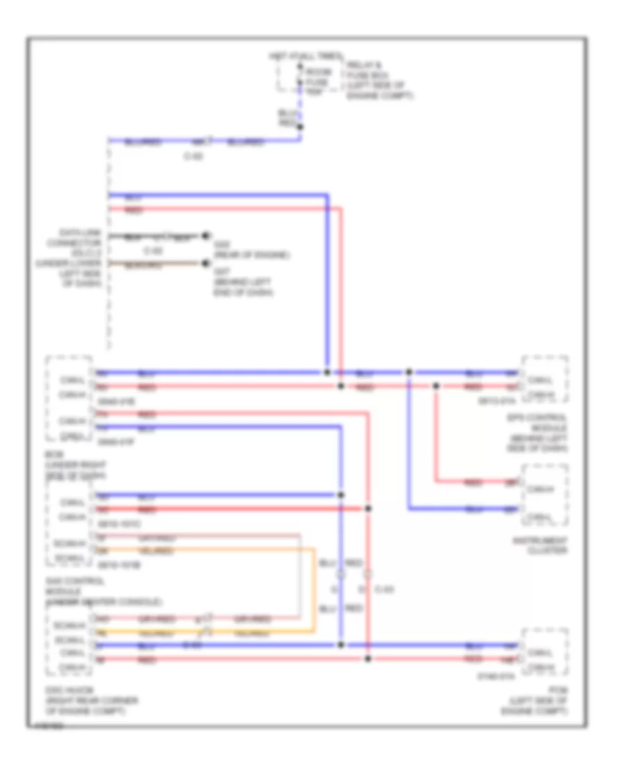 Computer Data Lines Wiring Diagram for Mazda 2 Sport 2014