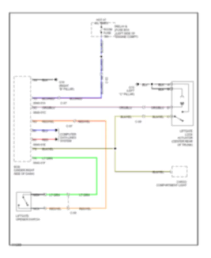 TrunkTailgate Release Wiring Diagram for Mazda 2 Sport 2014