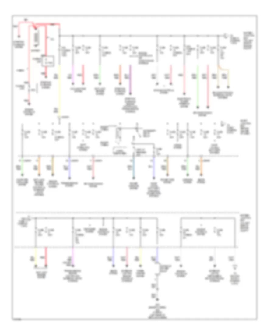 Power Distribution Wiring Diagram 1 of 2 for Mazda Tribute s Sport 2009