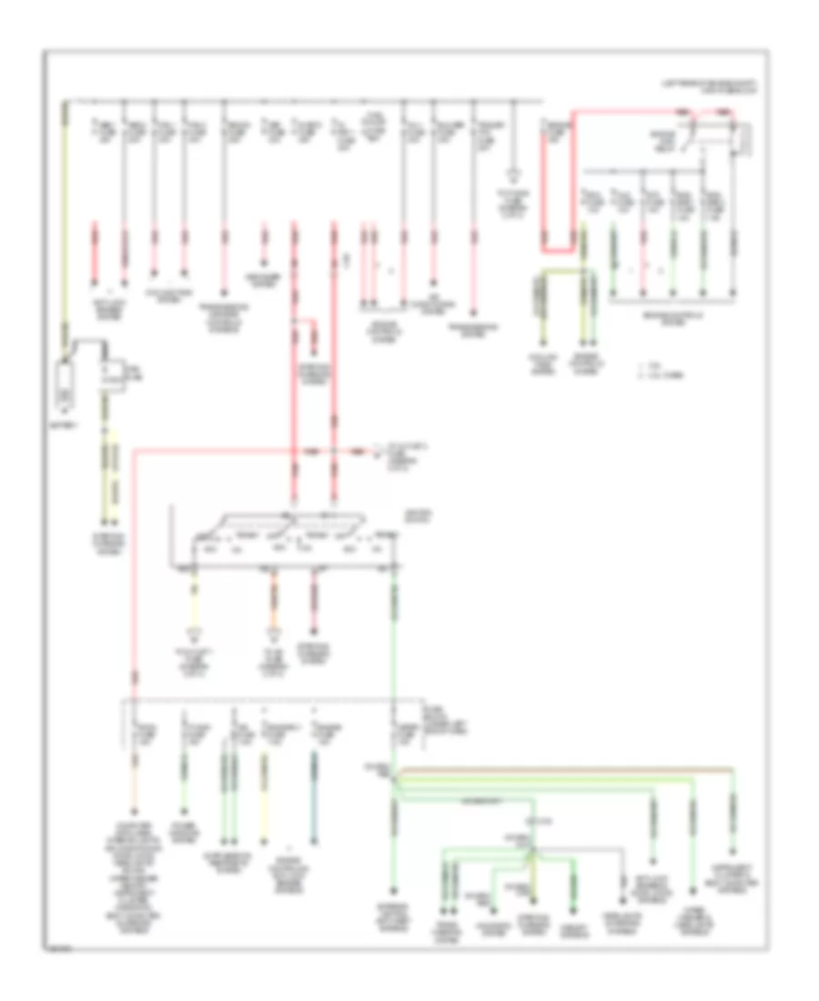 Power Distribution Wiring Diagram 1 of 2 for Mazda CX 7 i SV 2011