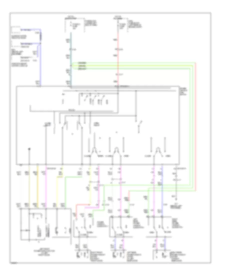 Power Windows Wiring Diagram for Mazda CX-7 i SV 2011