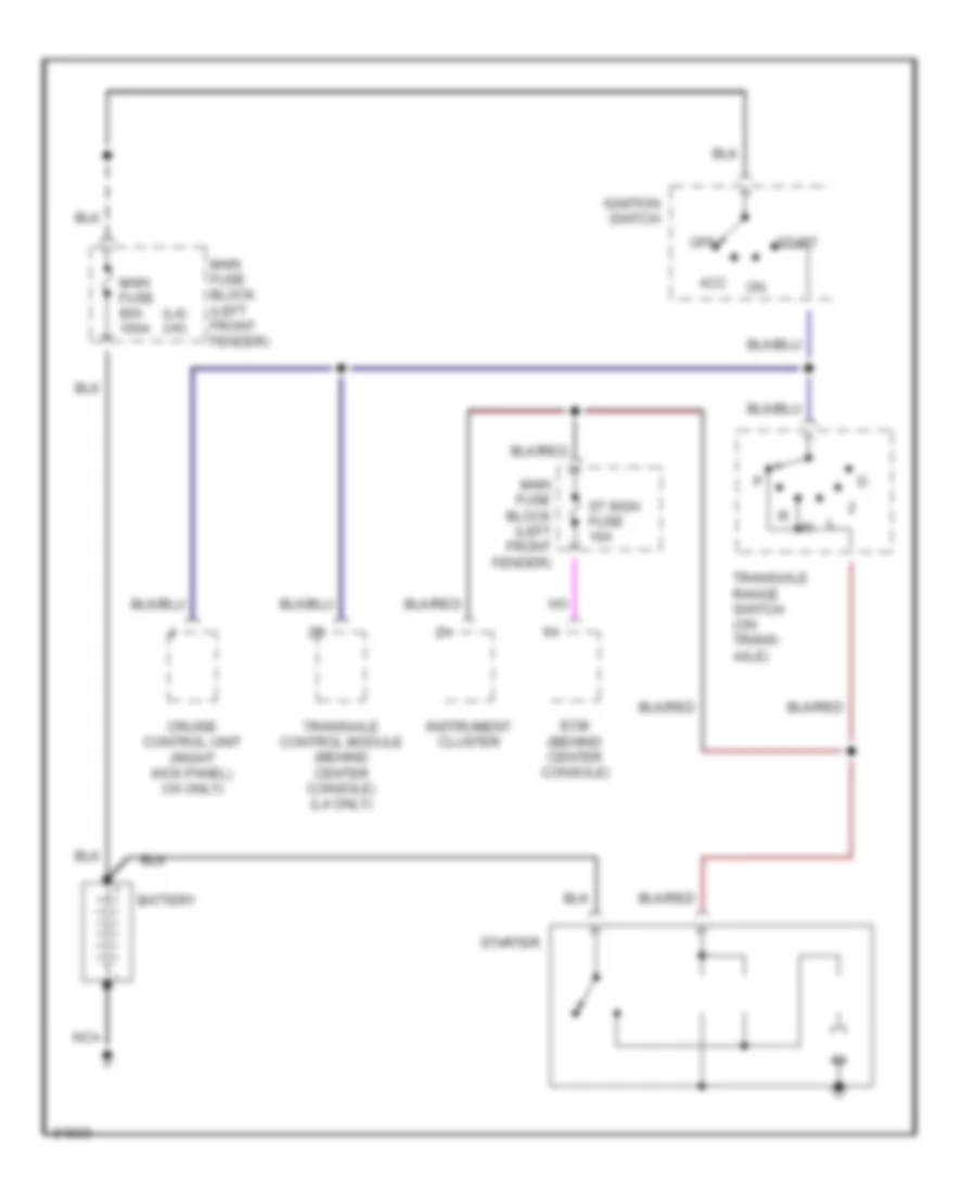 Starting Wiring Diagram A T for Mazda MX 3 1995