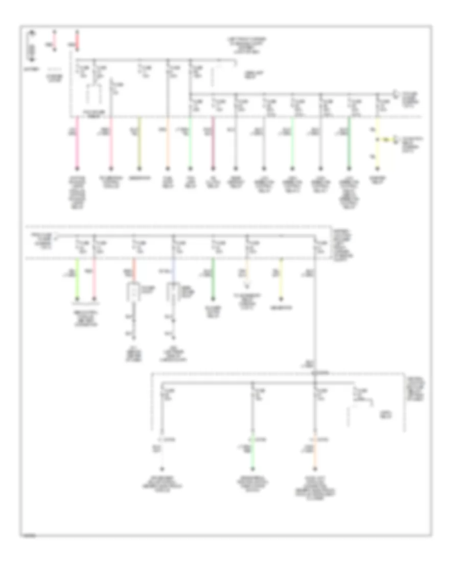 Power Distribution Wiring Diagram 1 of 3 for Mazda Tribute DX 2002