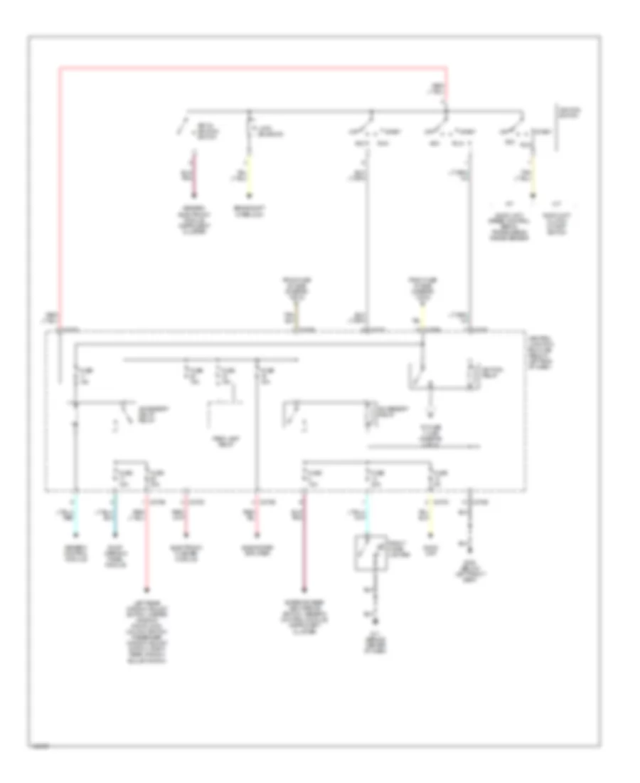 Power Distribution Wiring Diagram (2 of 3) for Mazda Tribute DX 2002