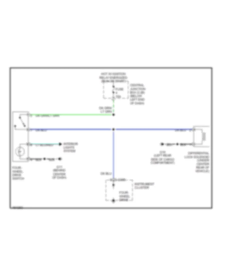 4WD Wiring Diagram, with Manual 4WD for Mazda Tribute DX 2002