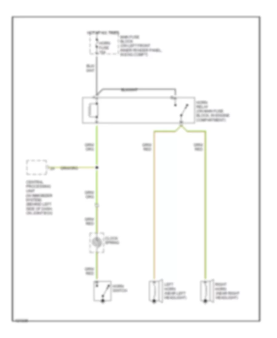 Horn Wiring Diagram for Mazda 626 LX 1999