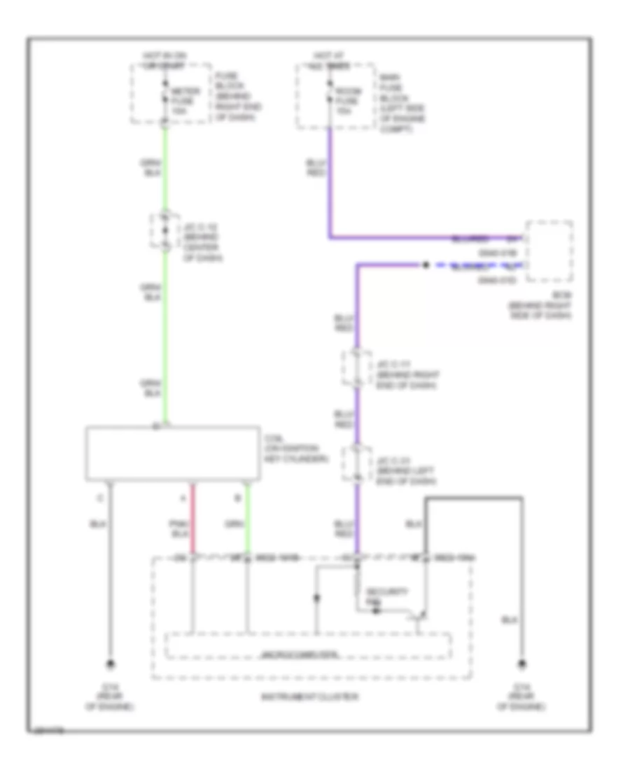 Immobilizer Wiring Diagram for Mazda 5 Touring 2008