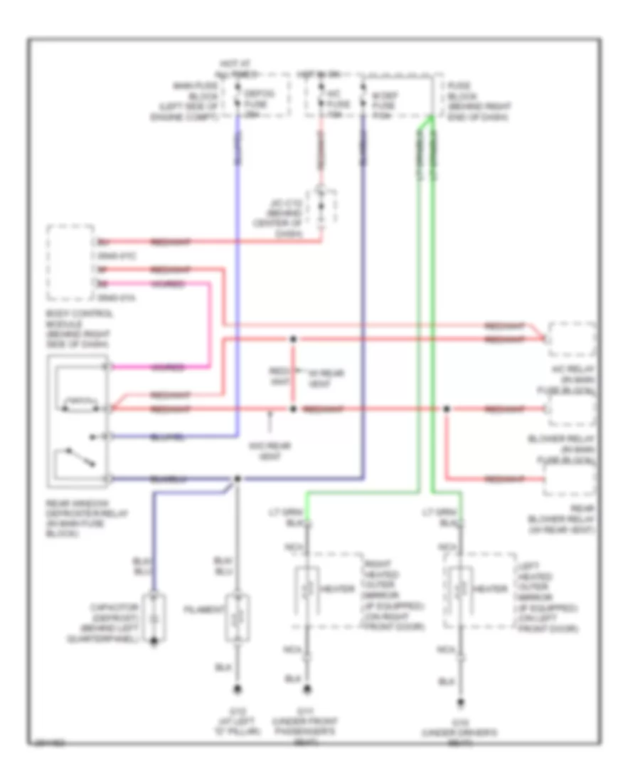 Defoggers Wiring Diagram for Mazda 5 Touring 2008