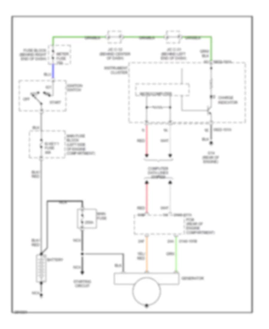 Charging Wiring Diagram for Mazda 5 Touring 2008