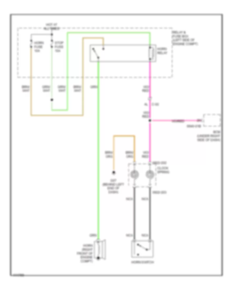 Horn Wiring Diagram for Mazda 2 Touring 2014