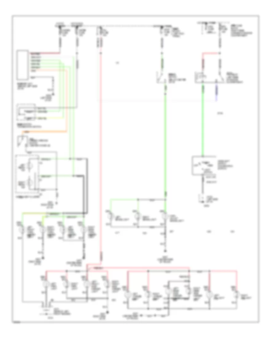Exterior Lamps Wiring Diagram without DRL for Mazda MX 5 Miata 1995