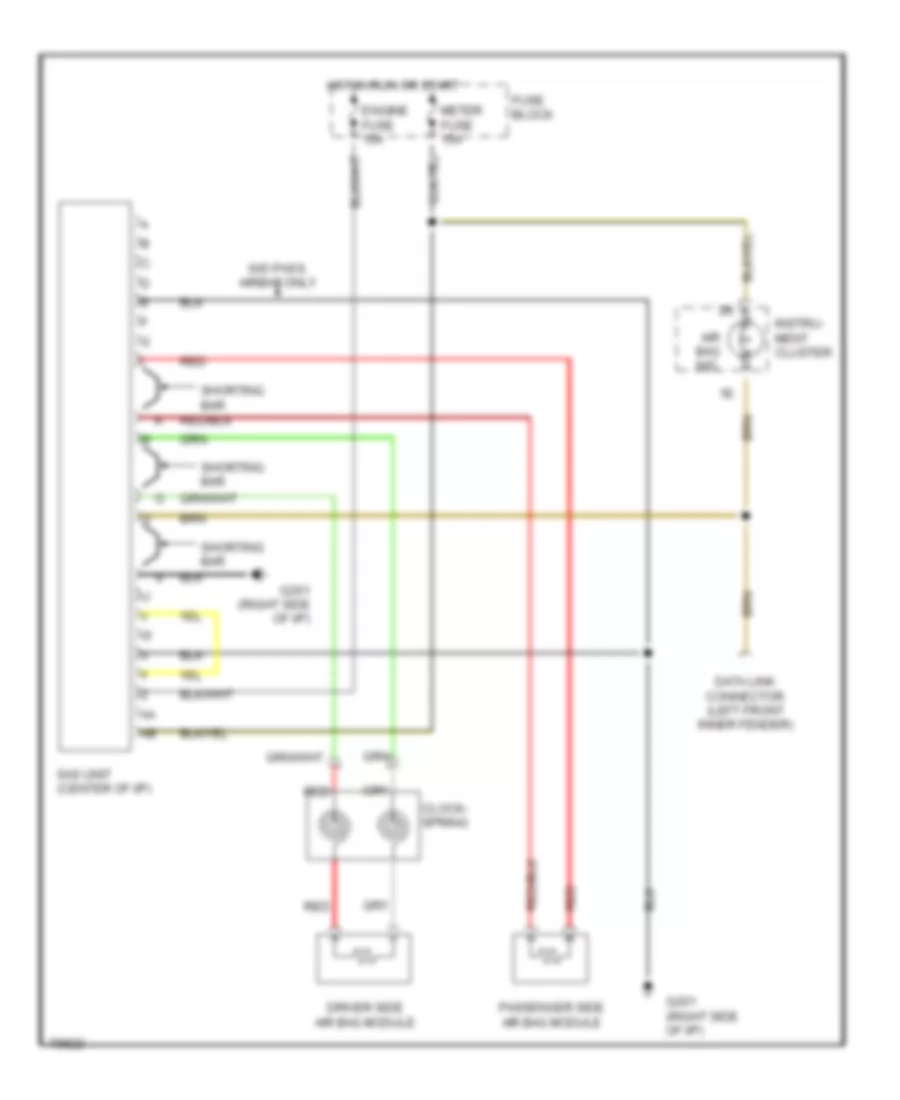 Supplemental Restraint Wiring Diagram for Mazda MX-5 Miata 1995