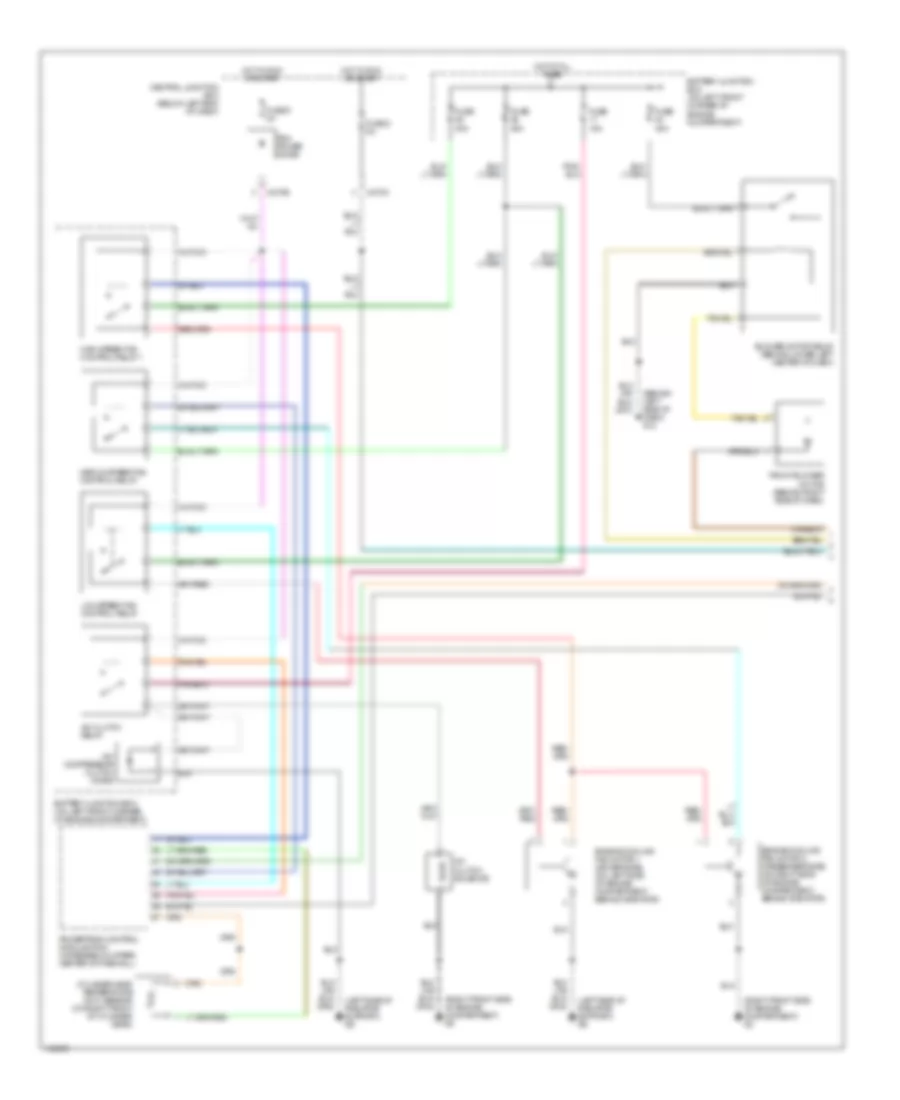 2.0L, Электросхема кондиционера с ручный управлением (1 из 2) для Mazda Tribute ES 2002