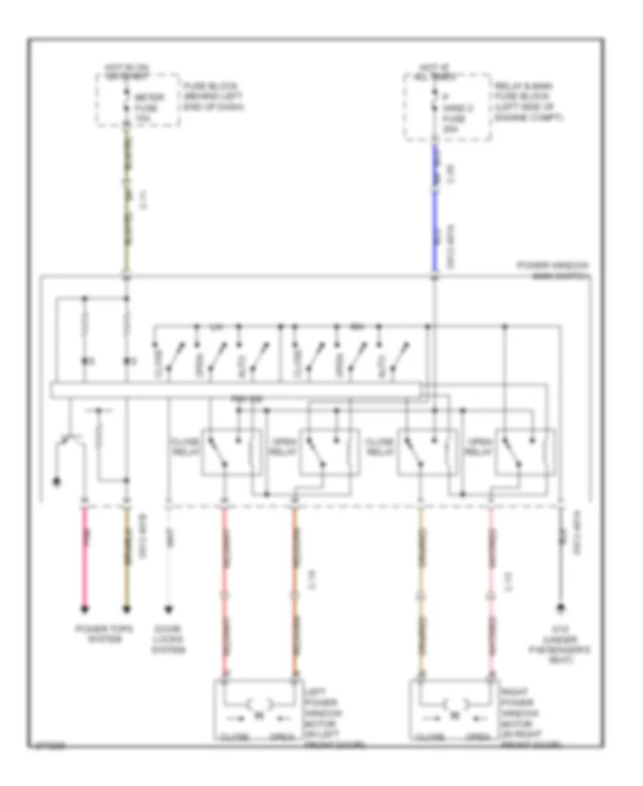 Power Windows Wiring Diagram with Power Retractable Hardtop for Mazda MX 5 Miata Grand Touring 2012