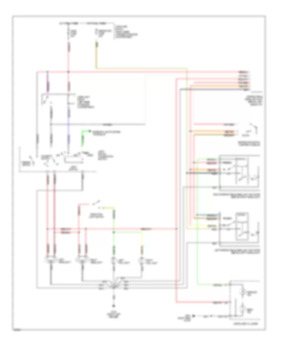 Headlight Wiring Diagram, without DRL for Mazda MX-5 Miata M-Edition 1995