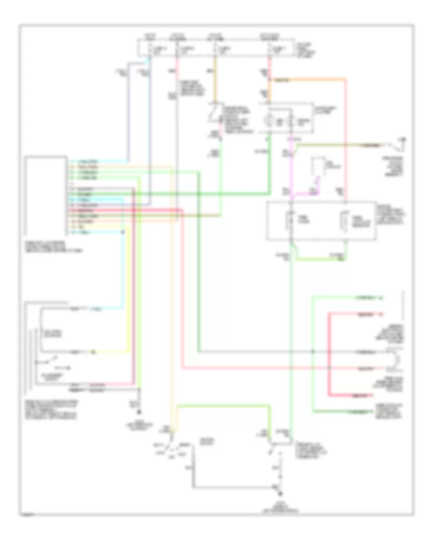 Rear Wheel ABS Wiring Diagram for Mazda B2500 SX 1999