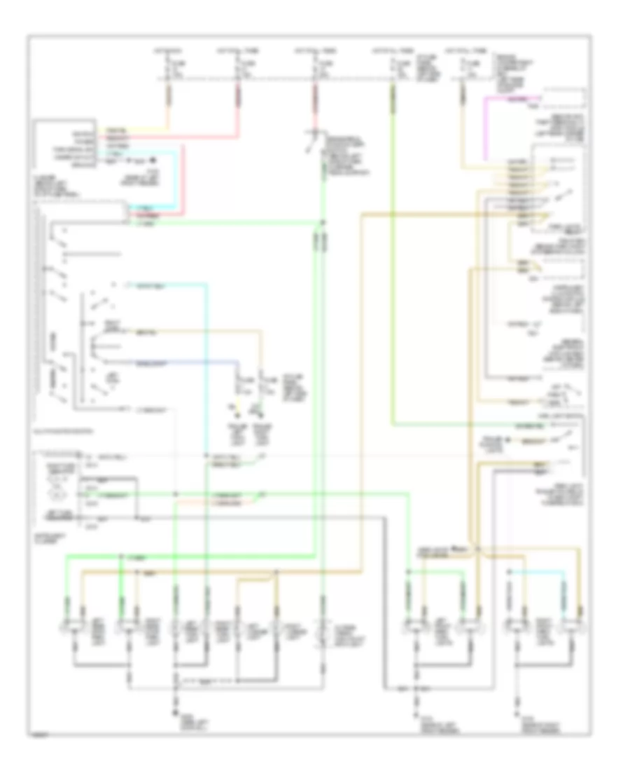 Exterior Lamps Wiring Diagram for Mazda BSX 1999 2500