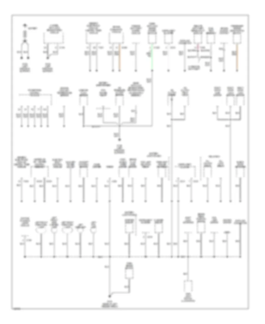 Ground Distribution Wiring Diagram 1 of 2 for Mazda BSX 1999 2500