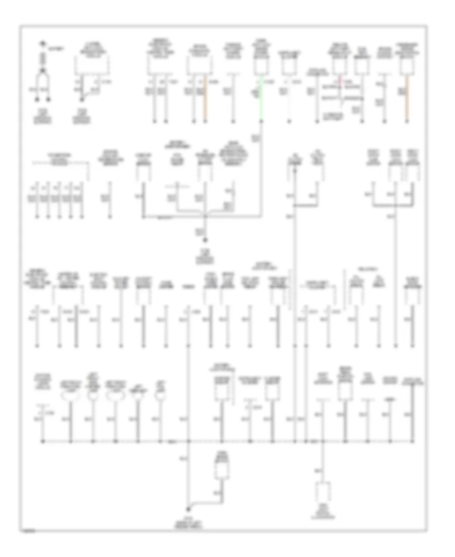 Ground Distribution Wiring Diagram (1 of 2) for Mazda B2500 SX 1999