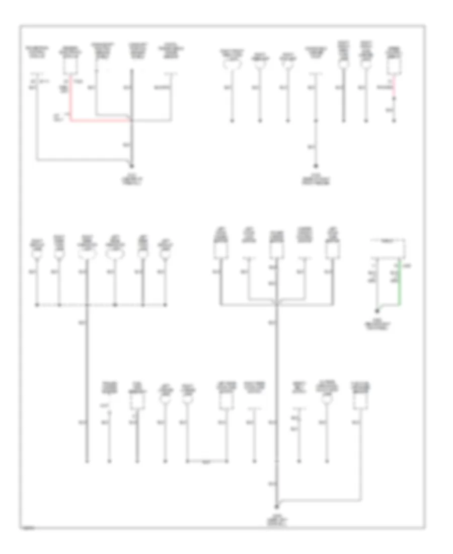 Ground Distribution Wiring Diagram (2 of 2) for Mazda B2500 SX 1999