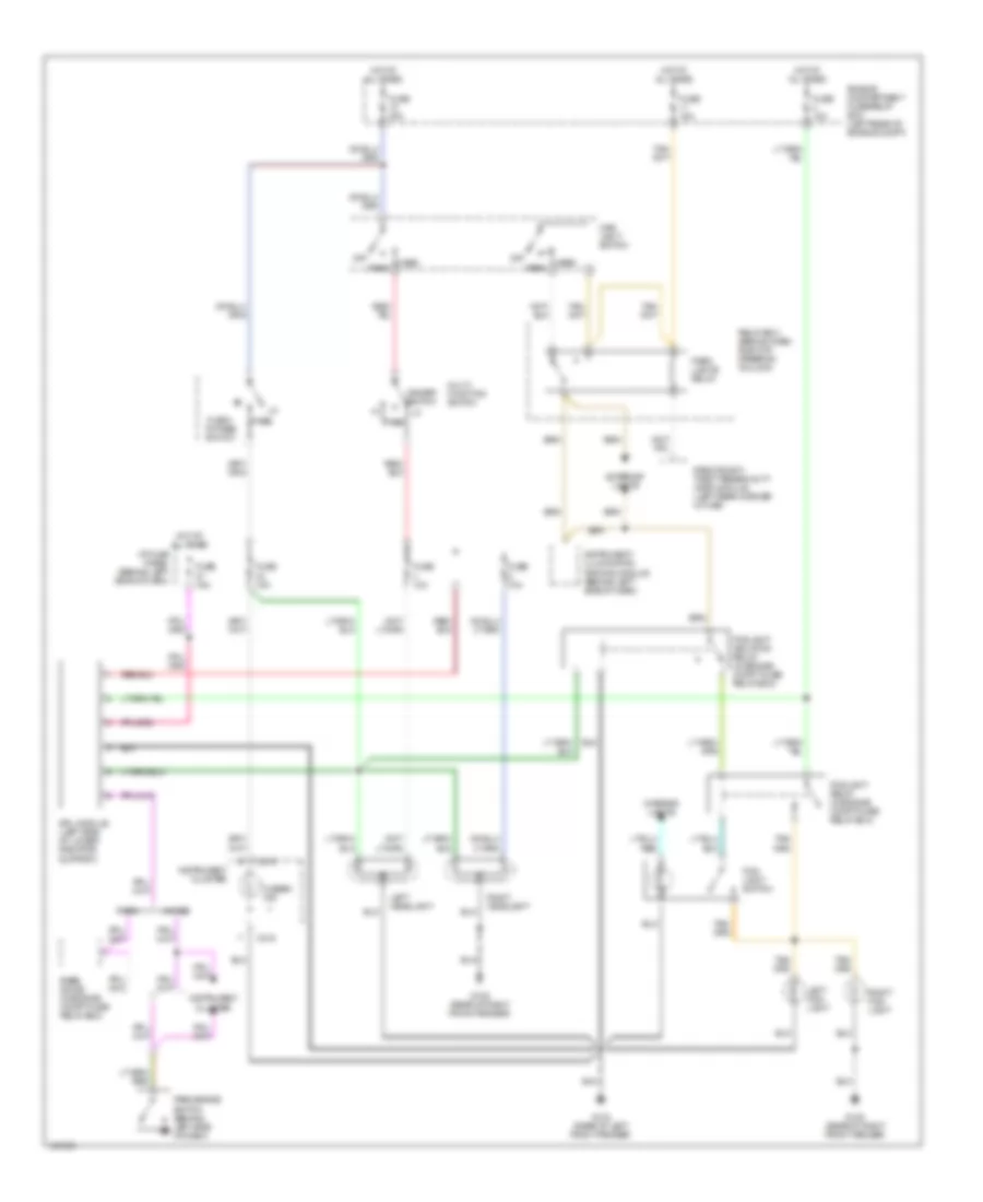 Headlight Wiring Diagram, with DRL for Mazda B2500 SX 1999