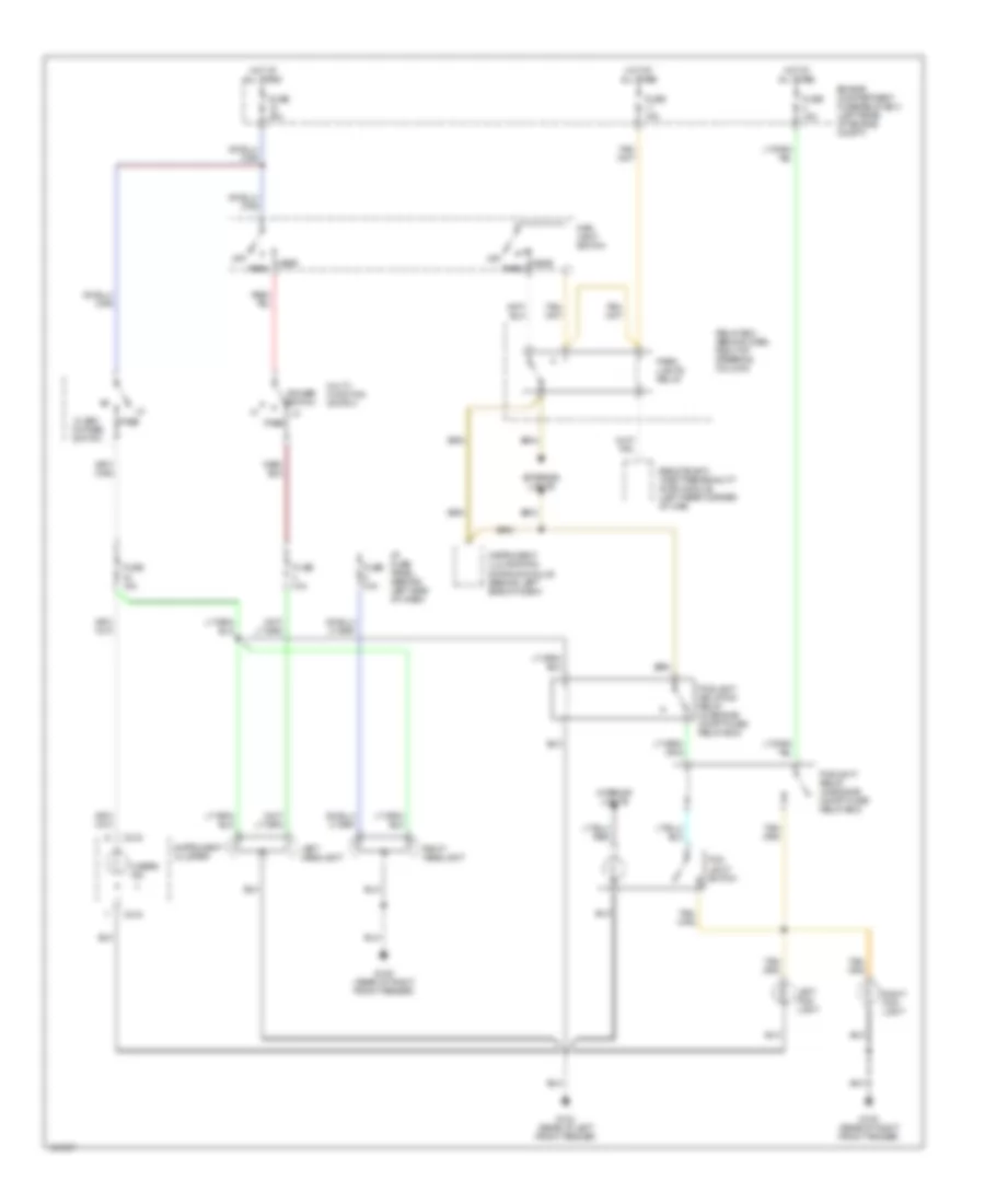 Headlight Wiring Diagram, without DRL for Mazda B2500 SX 1999