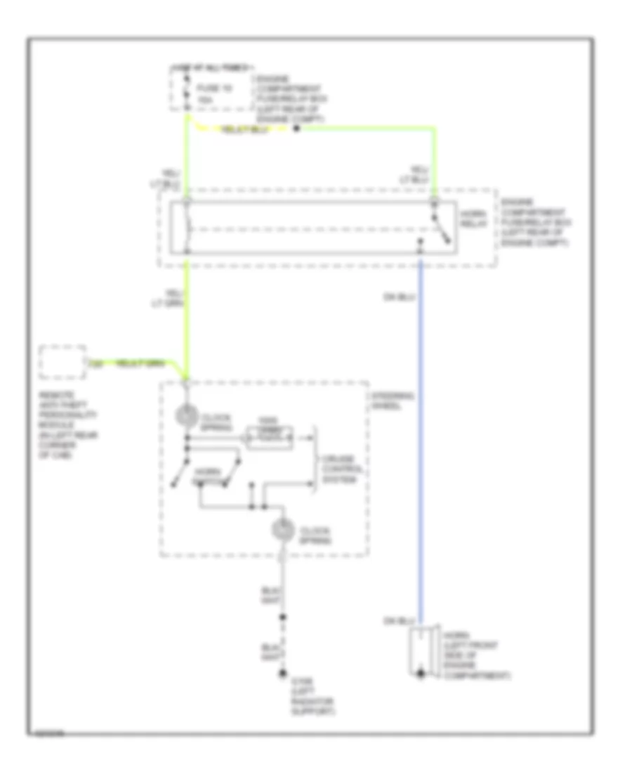 Horn Wiring Diagram for Mazda B2500 SX 1999