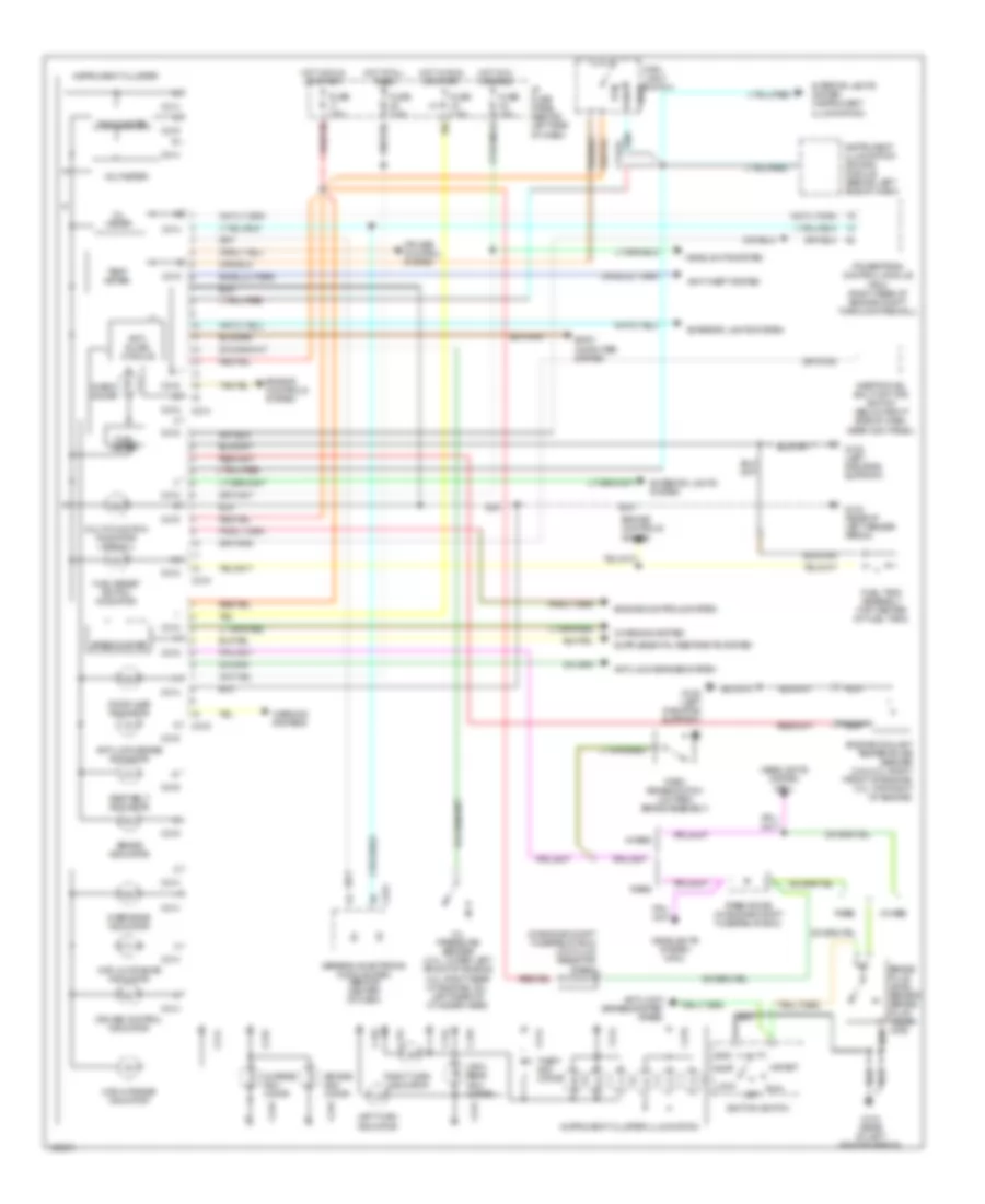 Instrument Cluster Wiring Diagram for Mazda B2500 SX 1999