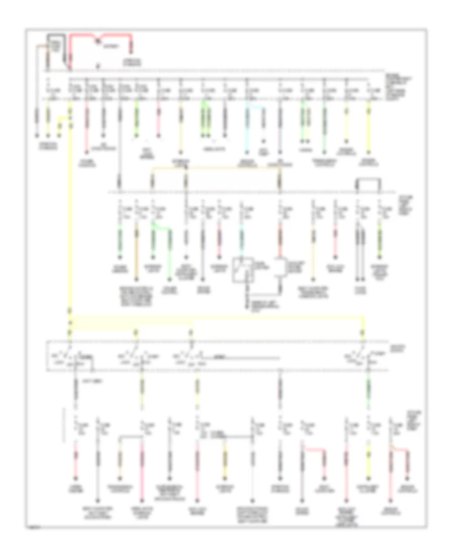 Power Distribution Wiring Diagram for Mazda B2500 SX 1999