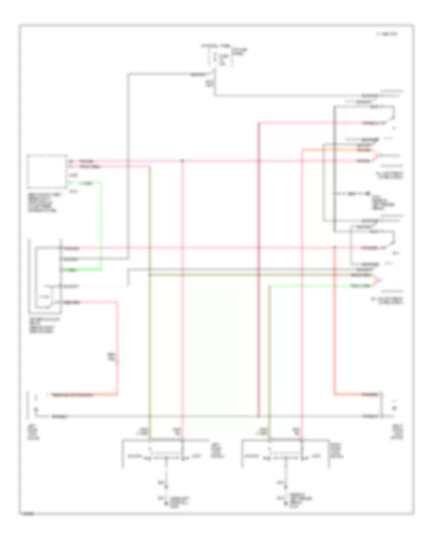 Power Door Lock Wiring Diagram for Mazda BSX 1999 2500