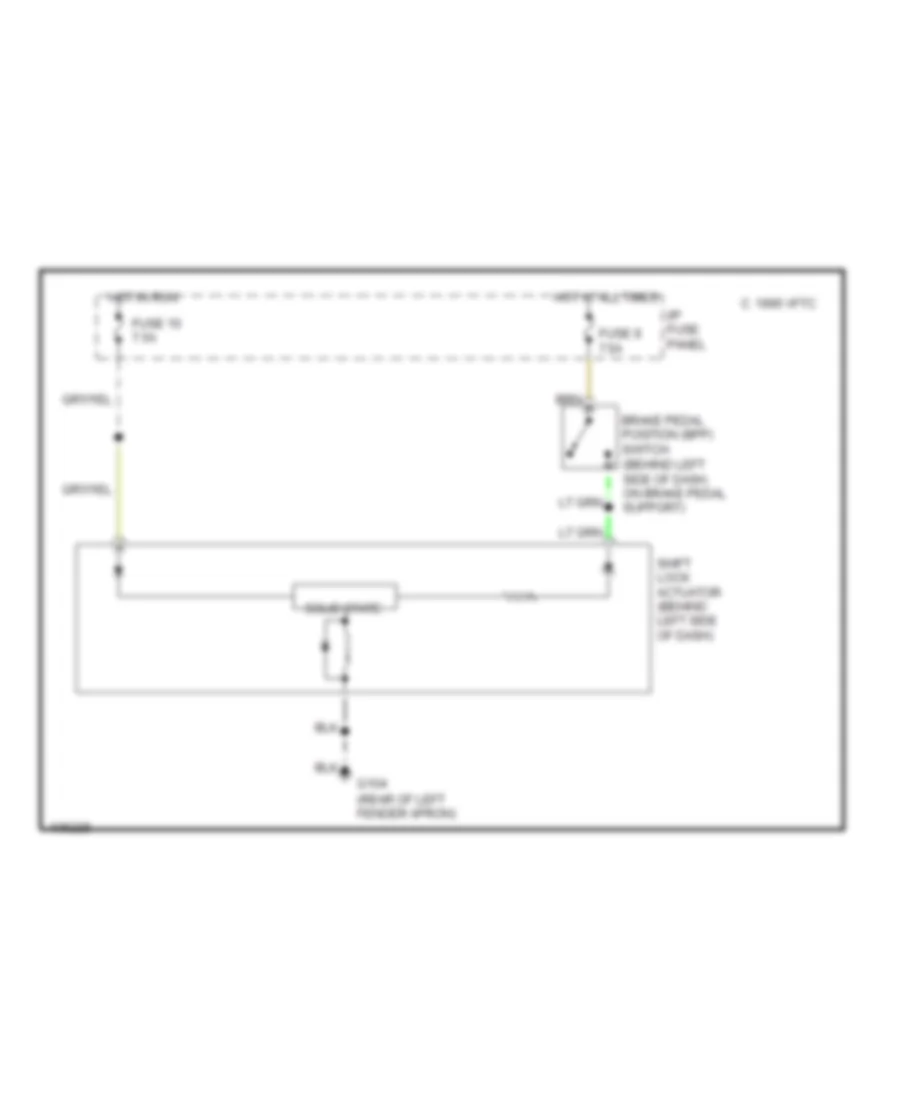 Shift Interlock Wiring Diagram for Mazda B2500 SX 1999