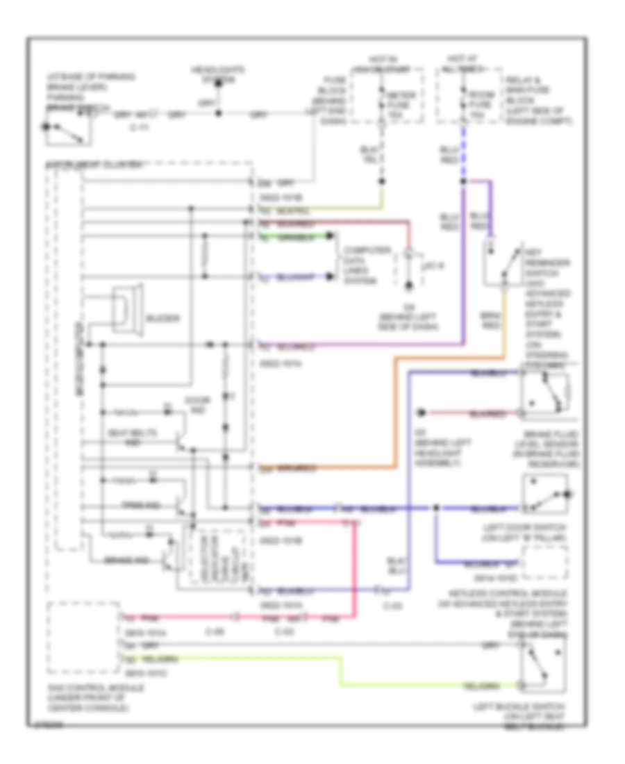 Warning Systems Wiring Diagram for Mazda MX-5 Miata Sport 2012