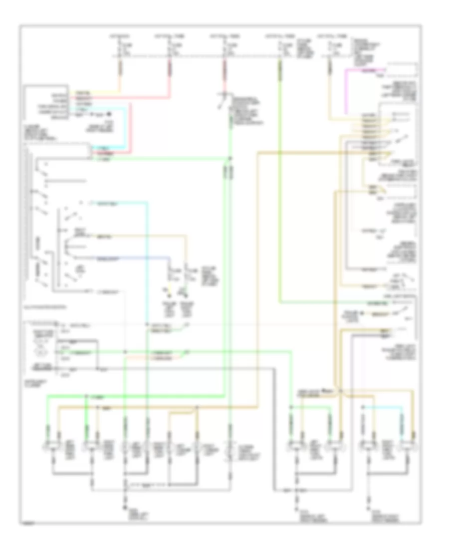 Exterior Lamps Wiring Diagram for Mazda B2500 TL 1999