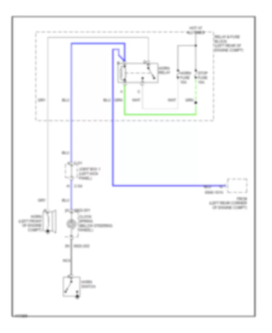 Horn Wiring Diagram for Mazda 3 SV 2014