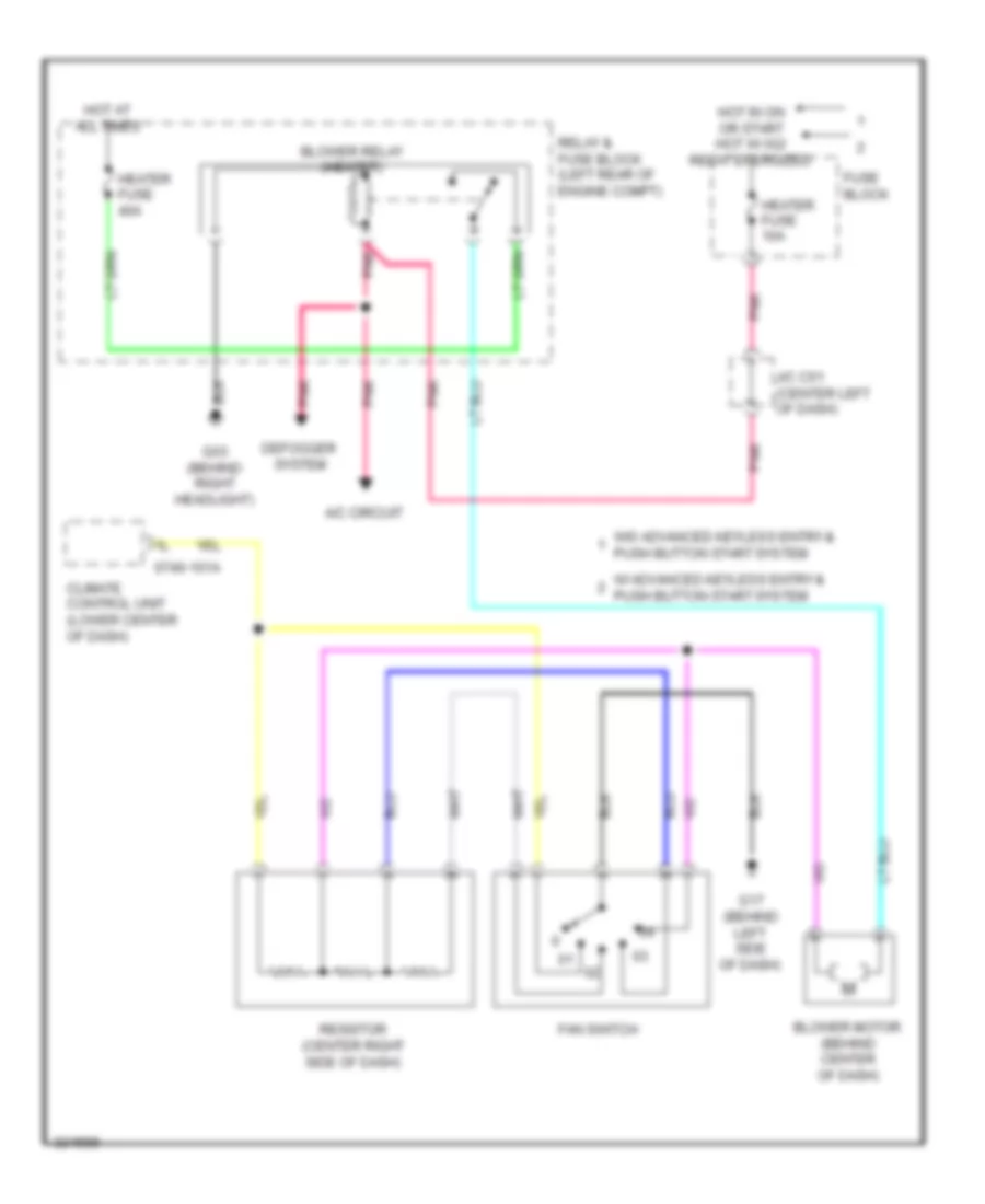 Heater Wiring Diagram for Mazda 3 i Touring 2010