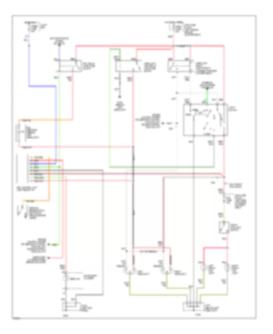 Headlight Wiring Diagram with DRL for Mazda MX 6 LS 1995