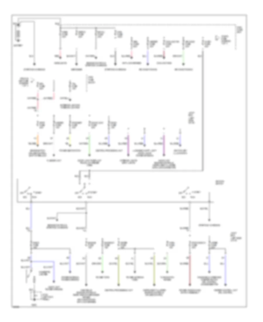 Power Distribution Wiring Diagram for Mazda MX 6 LS 1995