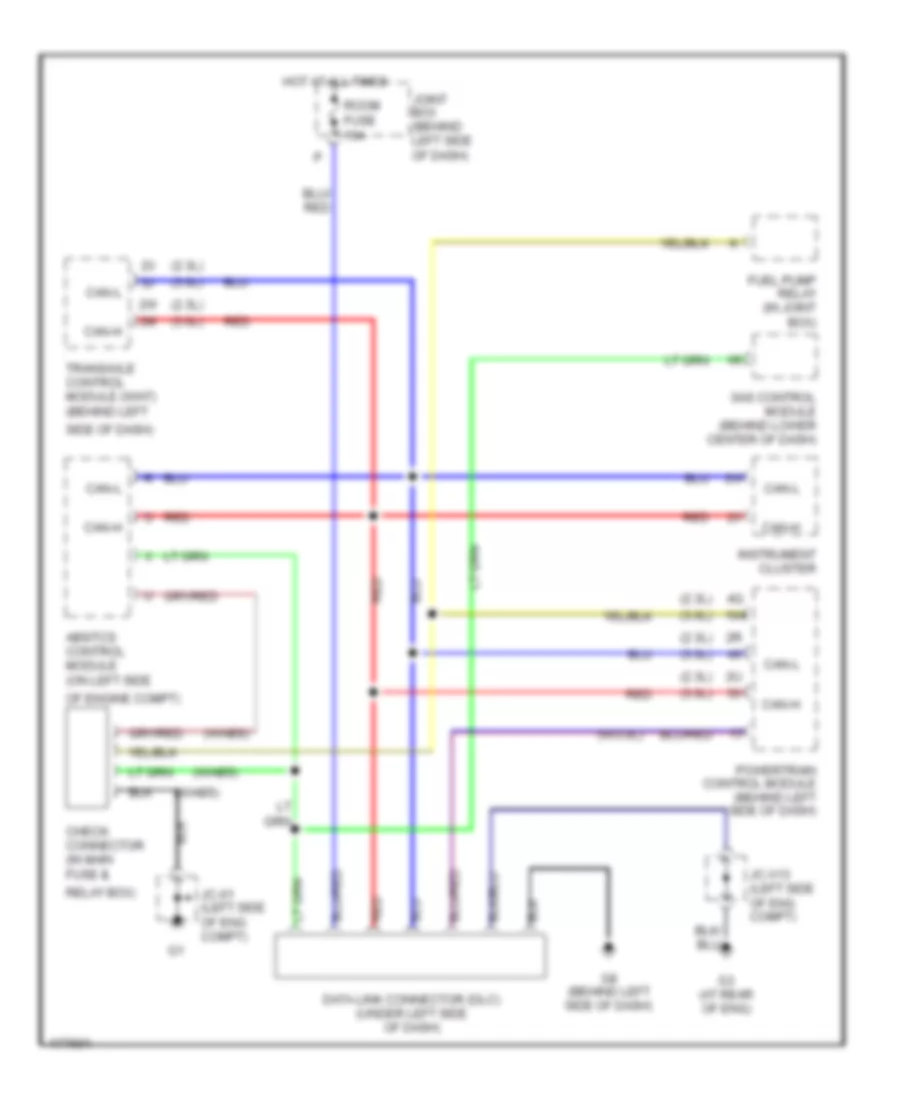 Computer Data Lines Wiring Diagram for Mazda 6 i 2003