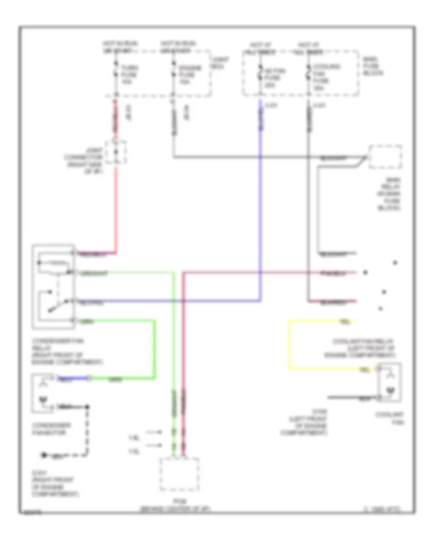 Cooling Fan Wiring Diagram for Mazda Protege DX 1995