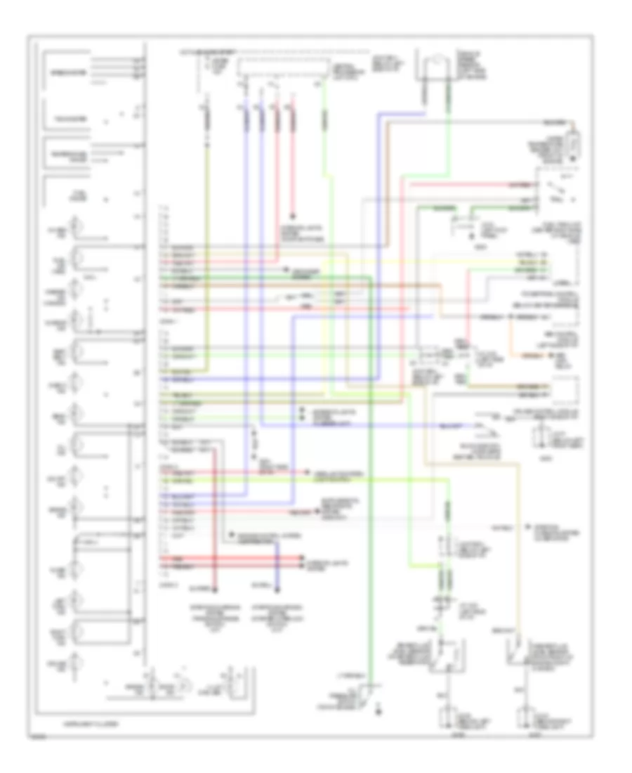 Instrument Cluster Wiring Diagram for Mazda Protege DX 1995