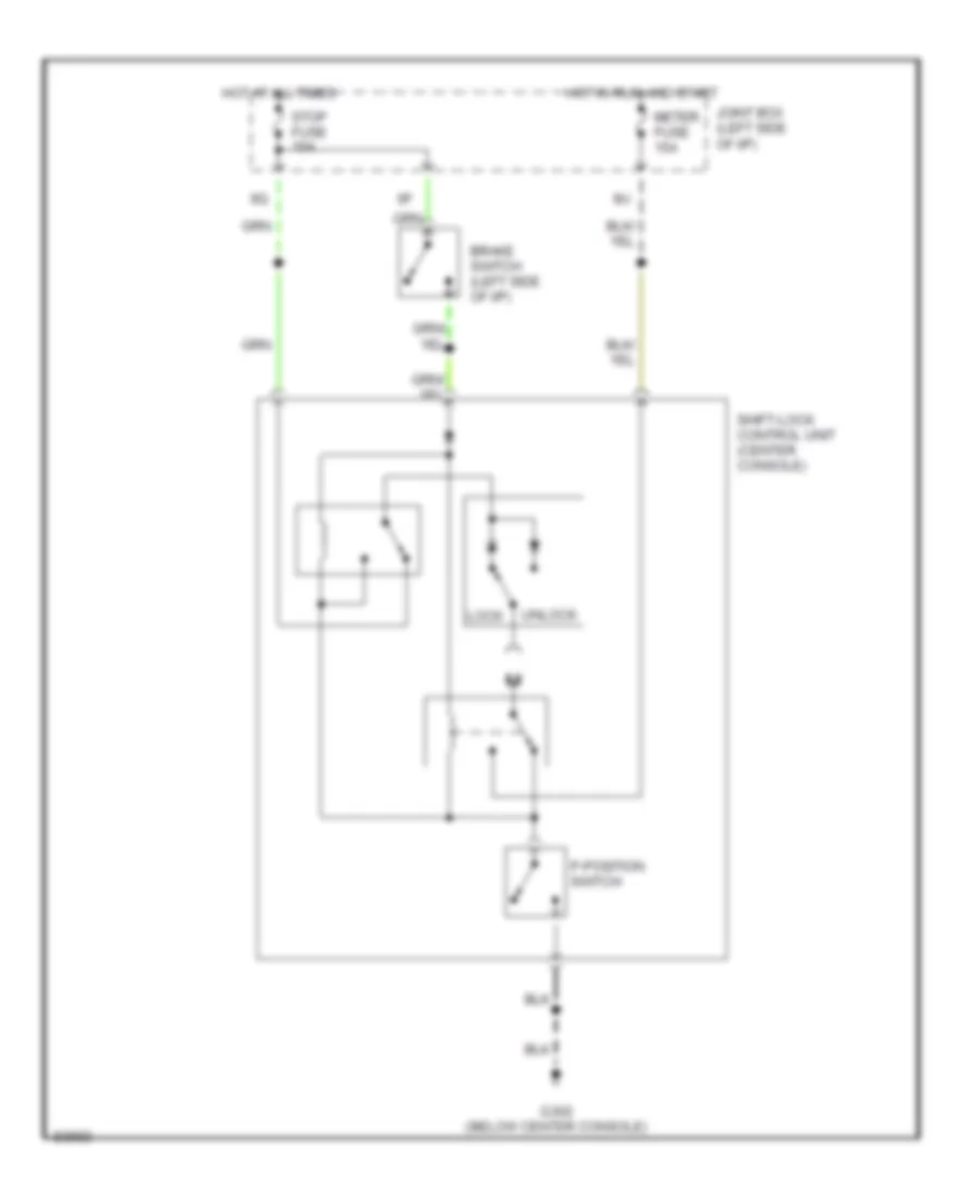 Shift Interlock Wiring Diagram for Mazda Protege DX 1995