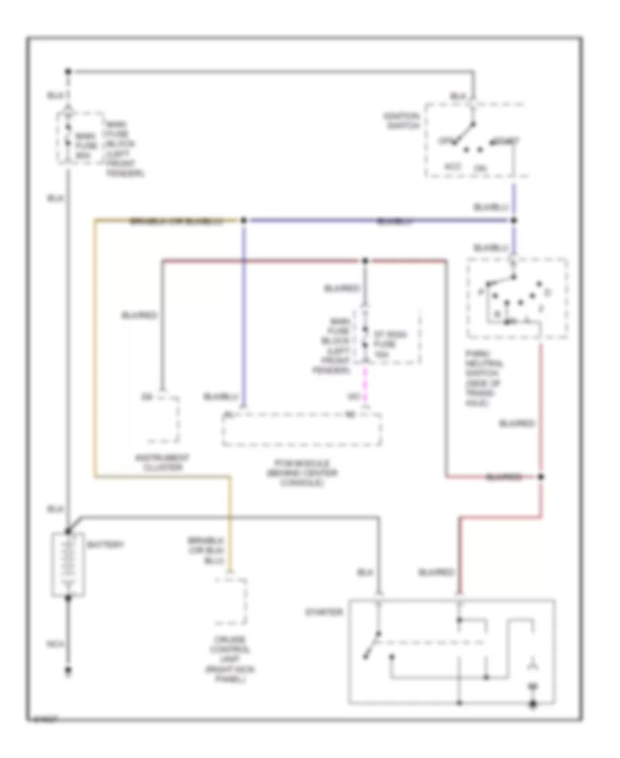 Starting Wiring Diagram A T for Mazda Protege DX 1995