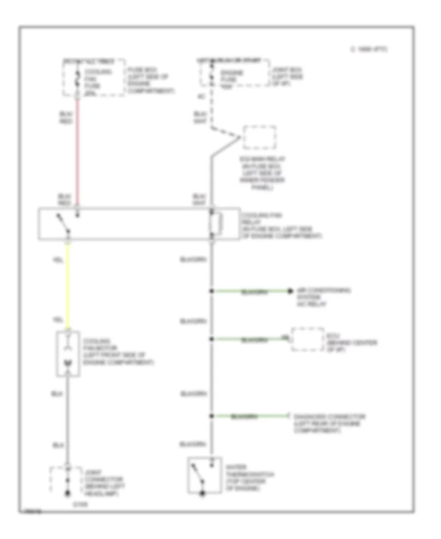 Cooling Fan Wiring Diagram (2 of 1) for Mazda 323 SE 1992